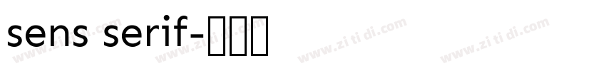 sens serif字体转换